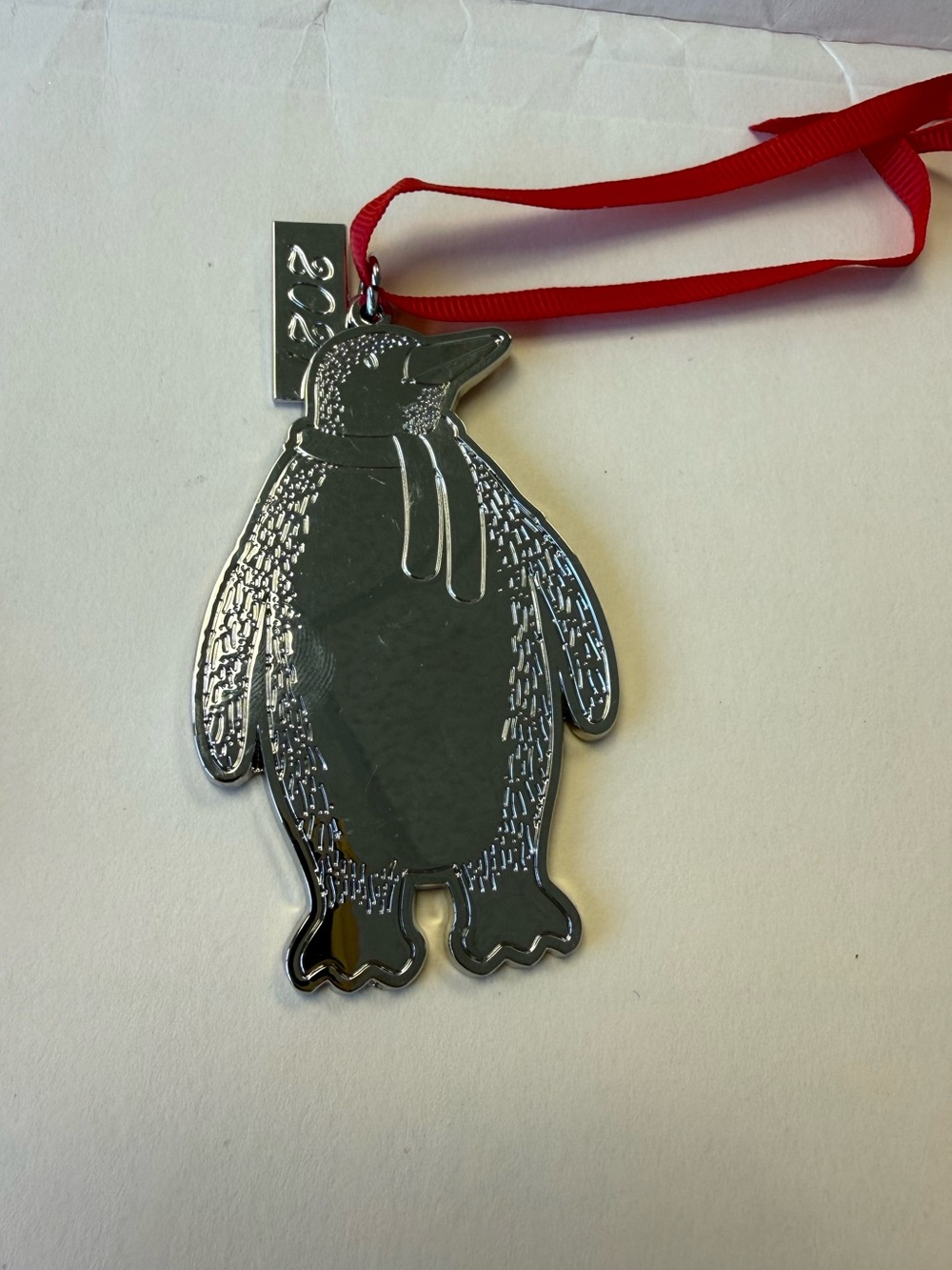 2021 REEDS Limited Edition Silver Penguin Holiday Ornament.